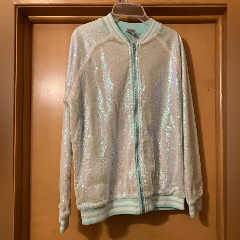 Disney Little Mermaid sequin bomber jacket